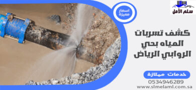 كشف تسربات المياه بحي الروابي الرياض