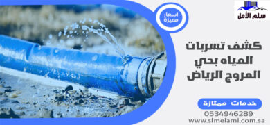 كشف تسربات المياه بحي المروج الرياض